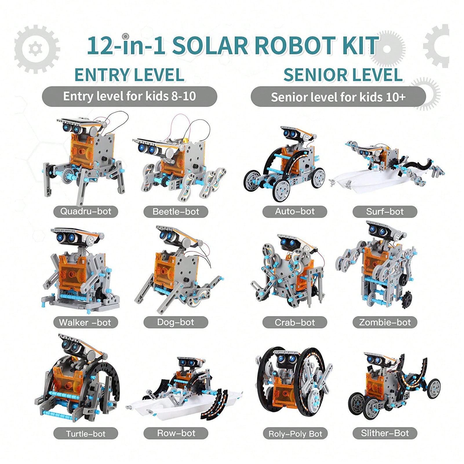 Kit di robot solare 12-in-1, g - Stem Solar Robot Kit For Kids recensione e prezzo