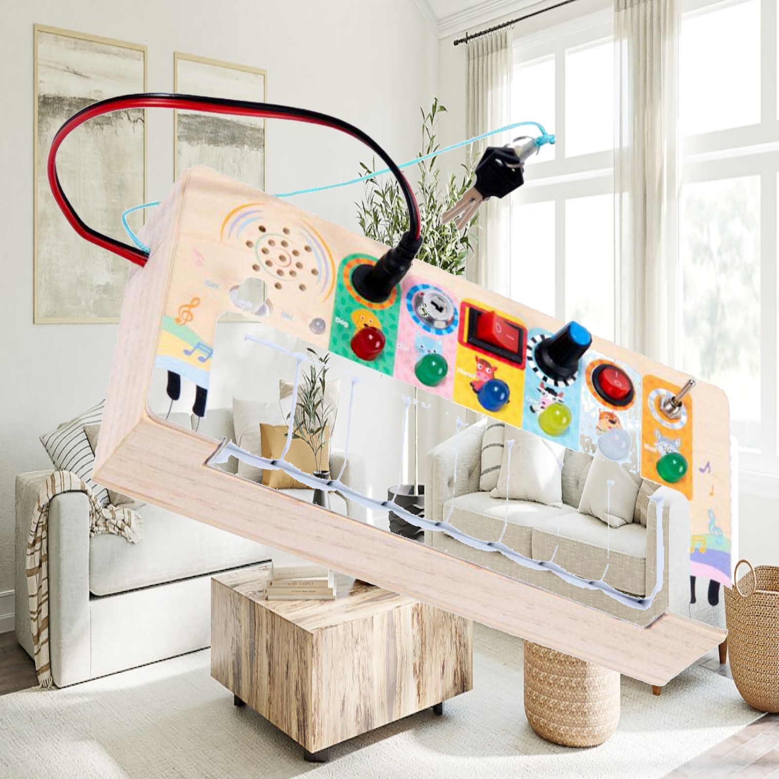 Pianoforte in Legno con Interr - Montessori Wooden Busy Board Toddler recensione e prezzo