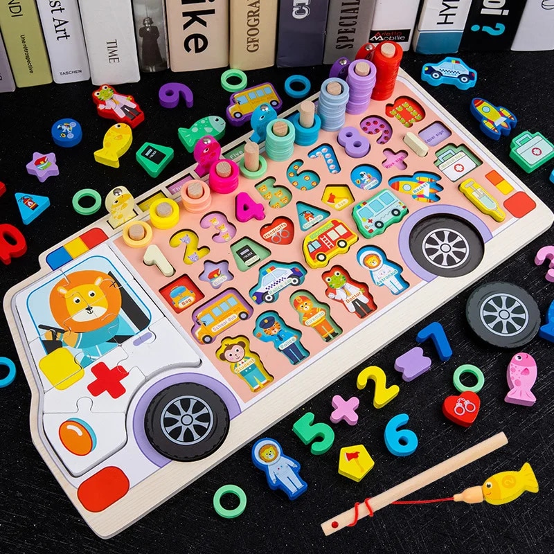 Giocattoli in legno Montessori - Montessori Wooden Busy Board Toddler recensione e prezzo